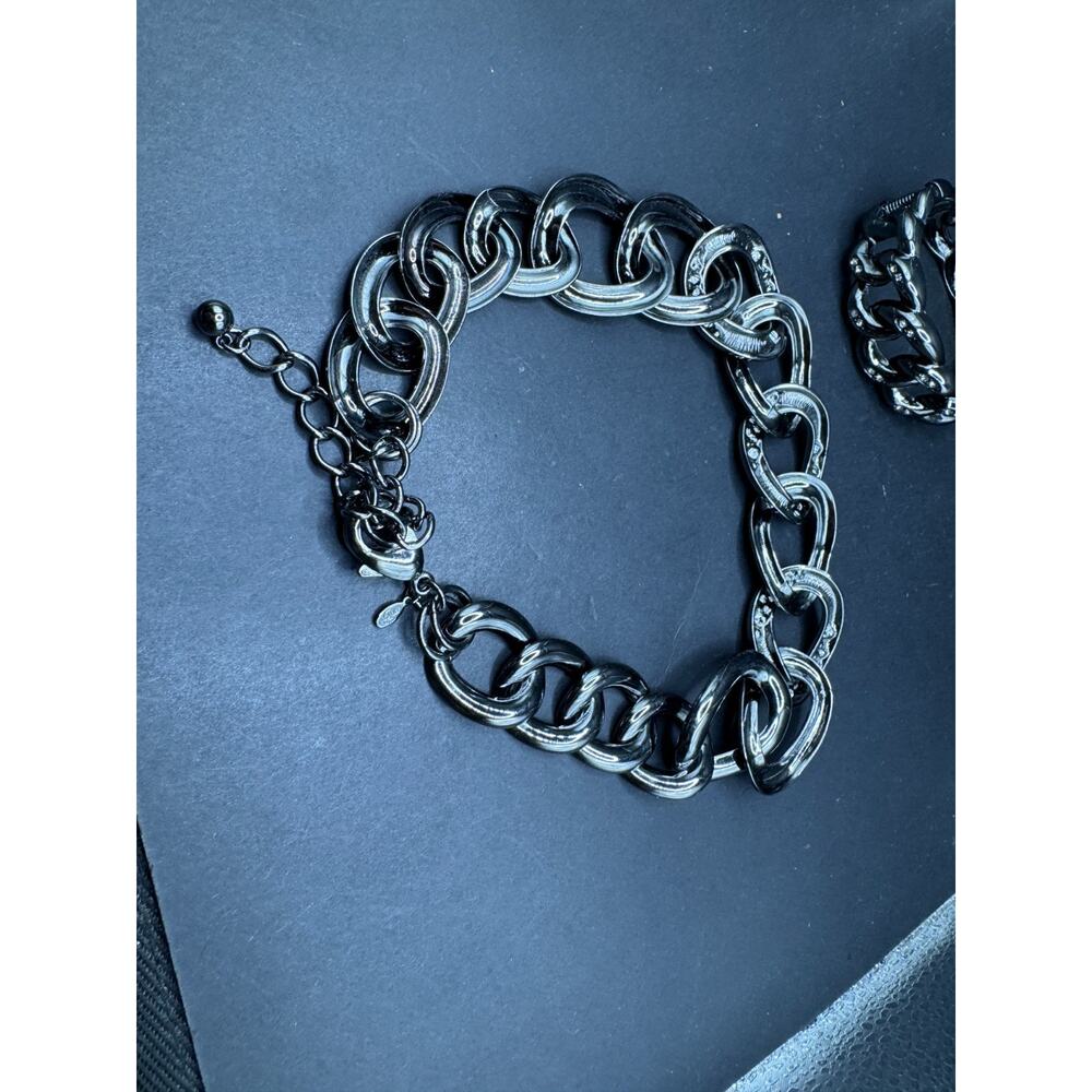 Premier Designs Jewelry Roxy Necklace in Hematite & Bracelet Jewelry Set - Picture 10 of 11
